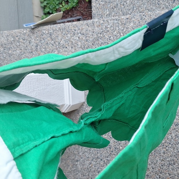 NWT 4" J. Crew Kelly Green Scalloped Hem Cotton Linen Shorts Size 10 - Picture 10 of 11